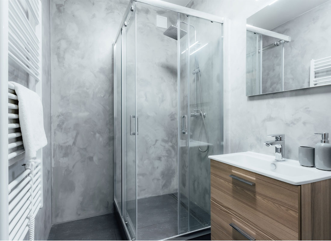 bathroom-shower rental house bathroom